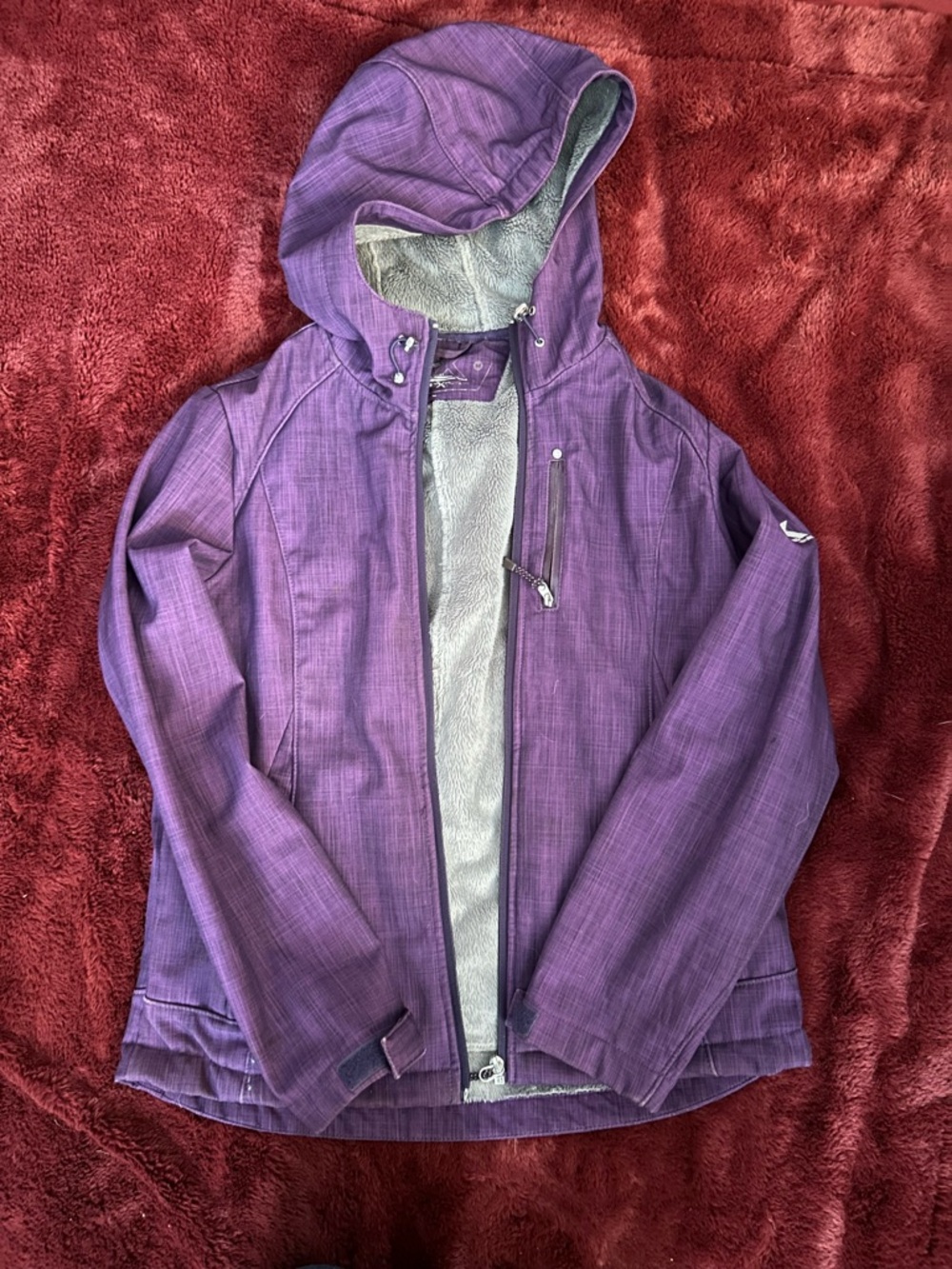 ZeroXposur Purple Hooded Ski Jacket with Fleece Lining